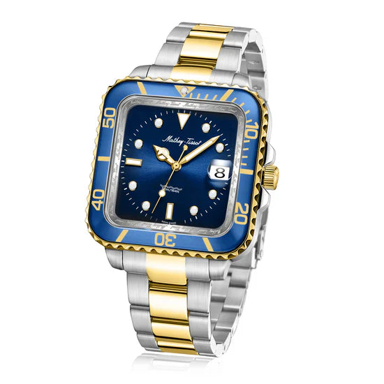 Mathey-Tissot Swiss Made Blue Dial Analog Watch For Men - H902QBBU