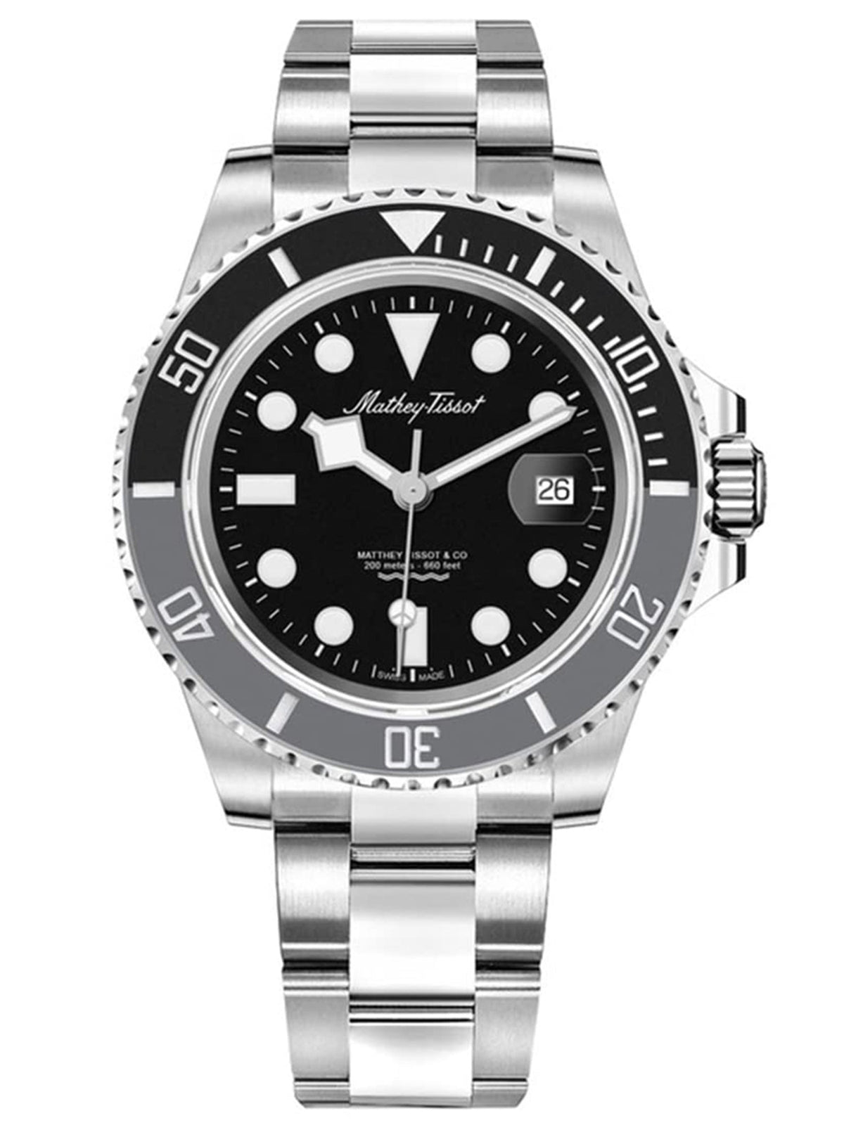 Mathey-Tissot Analog Black Dial Men&