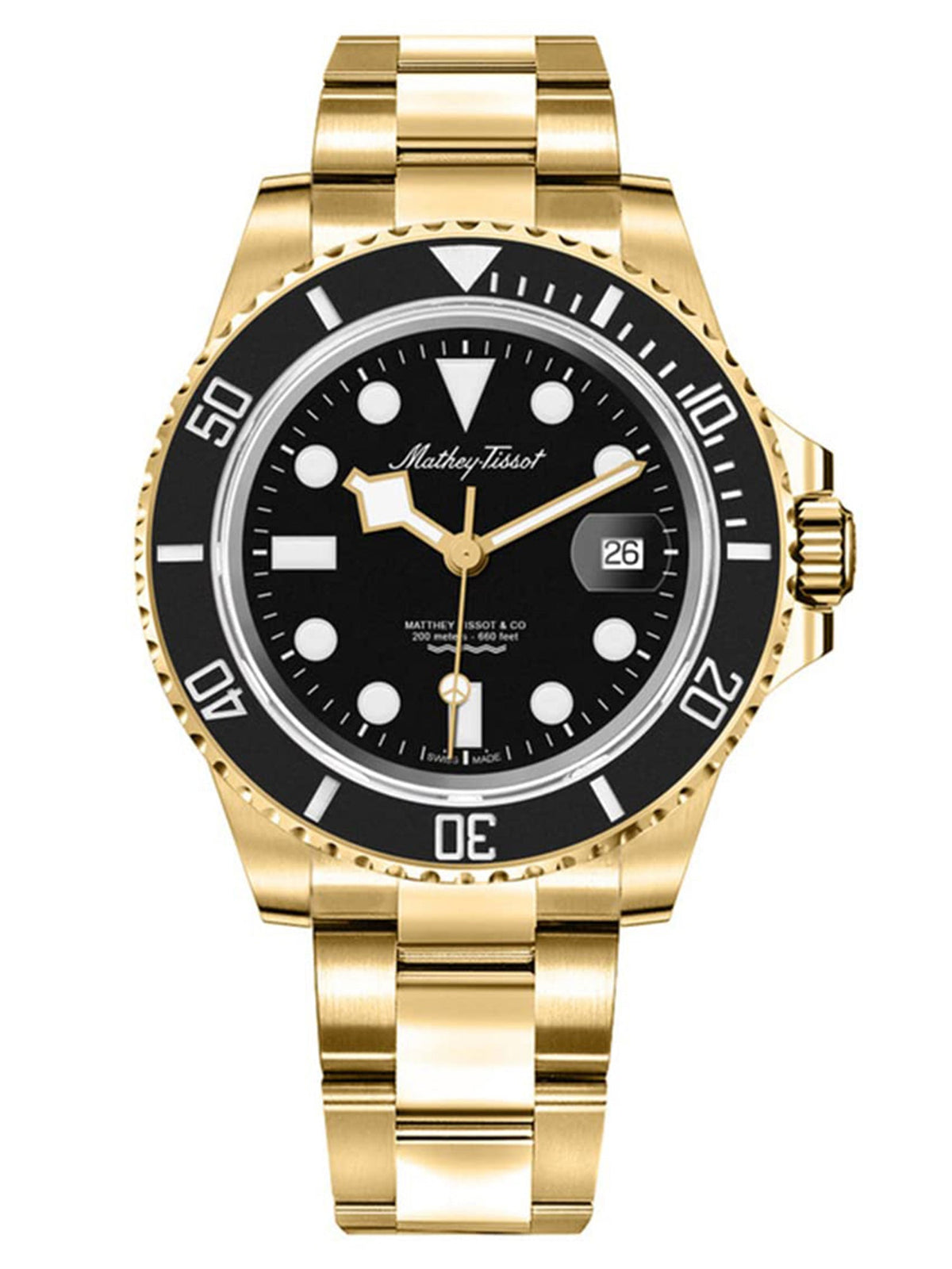 Mathey-Tissot Analog Black Dial Men&