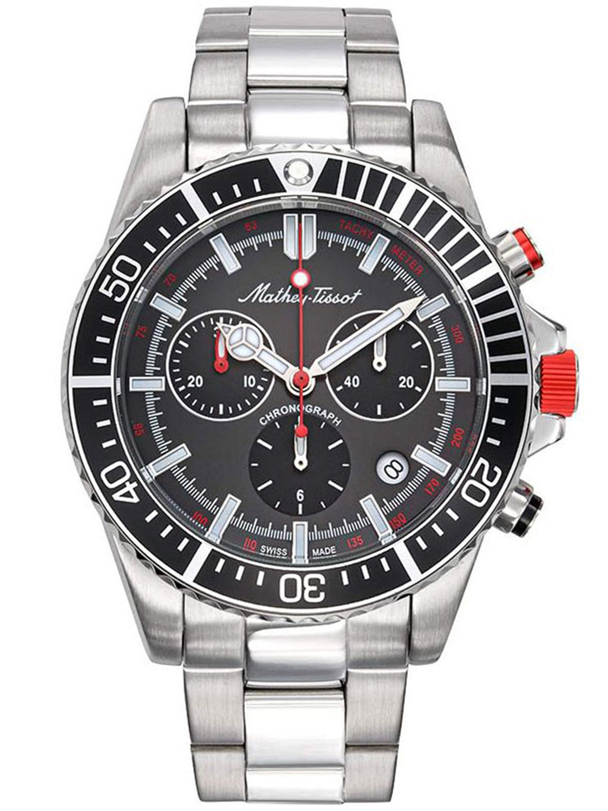 Mathey-Tissot Black Dial Analog Watch for Men - H908CHAN