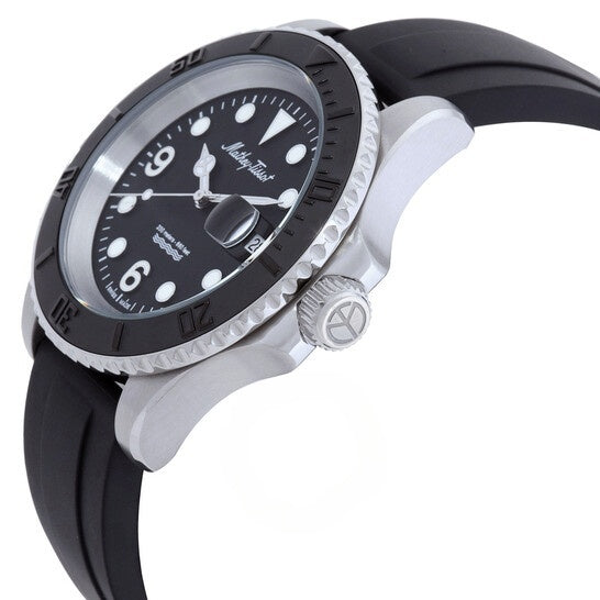 Mathey-Tissot Silicone Analog Quartz Black Dial Mens Watch - H909An