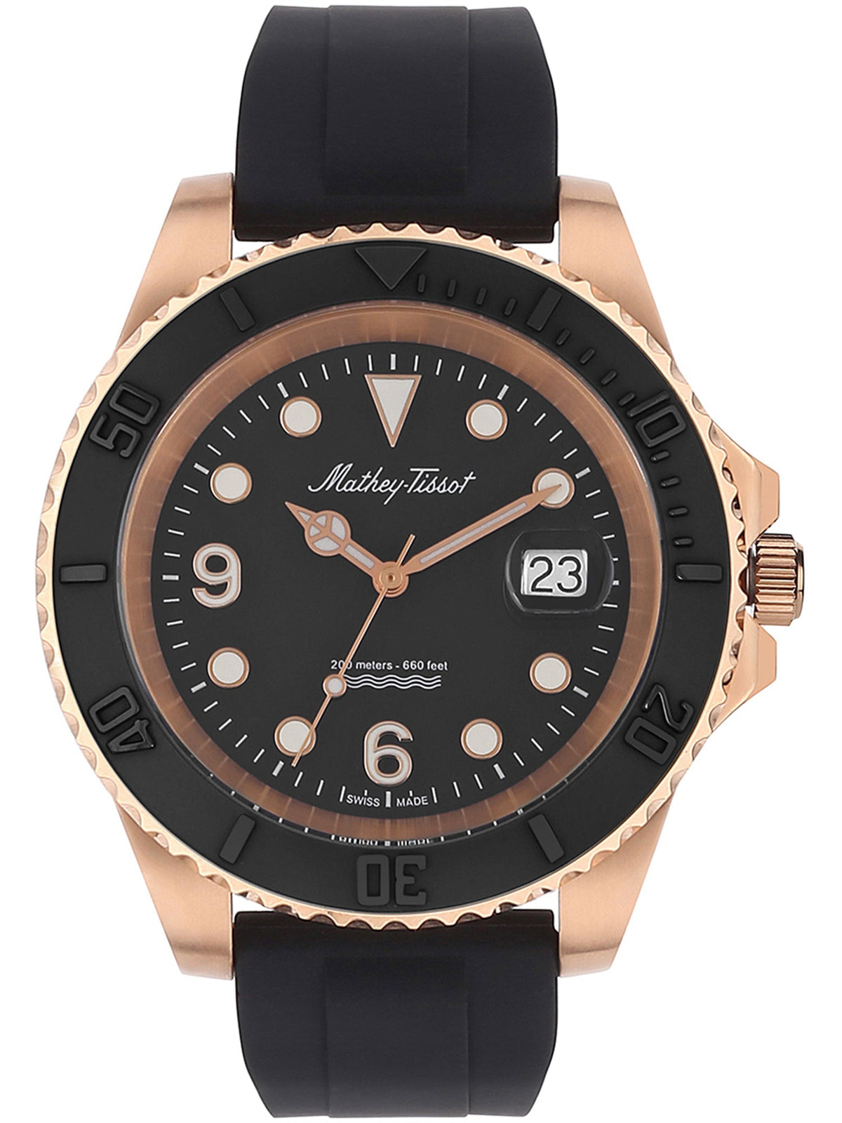 Mathey-Tissot Black Dial Analog Watch for Men - H909PN