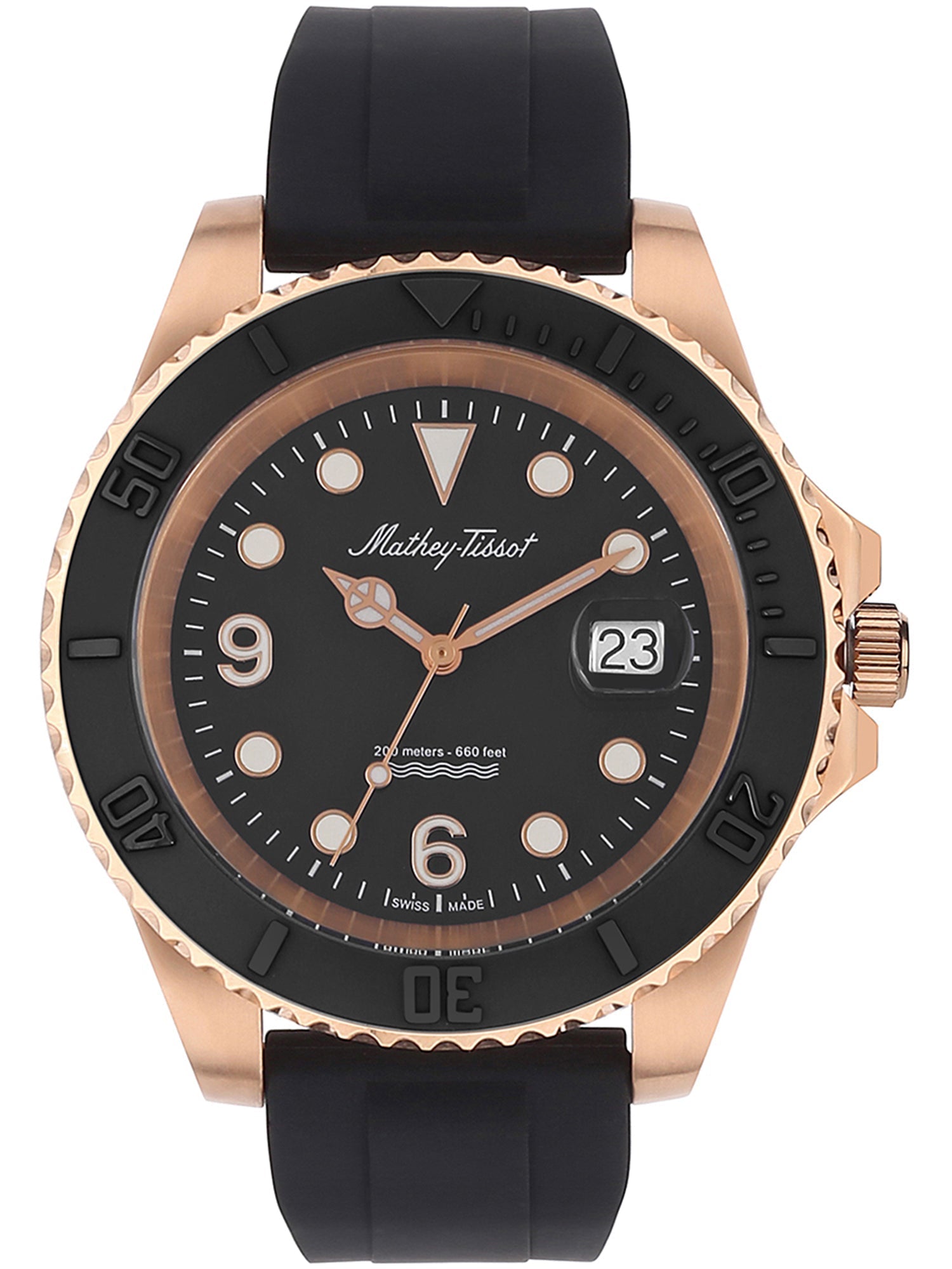 Mathey-Tissot Black Dial Analog Watch for Men - H909PN