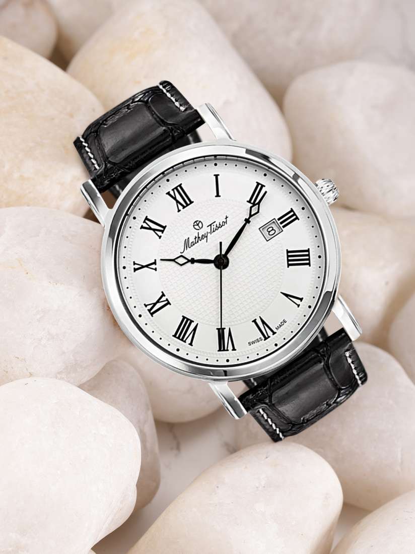 Mathey-Tissot Swiss Made Analog White Dial Mens Watch-HB611251ABR