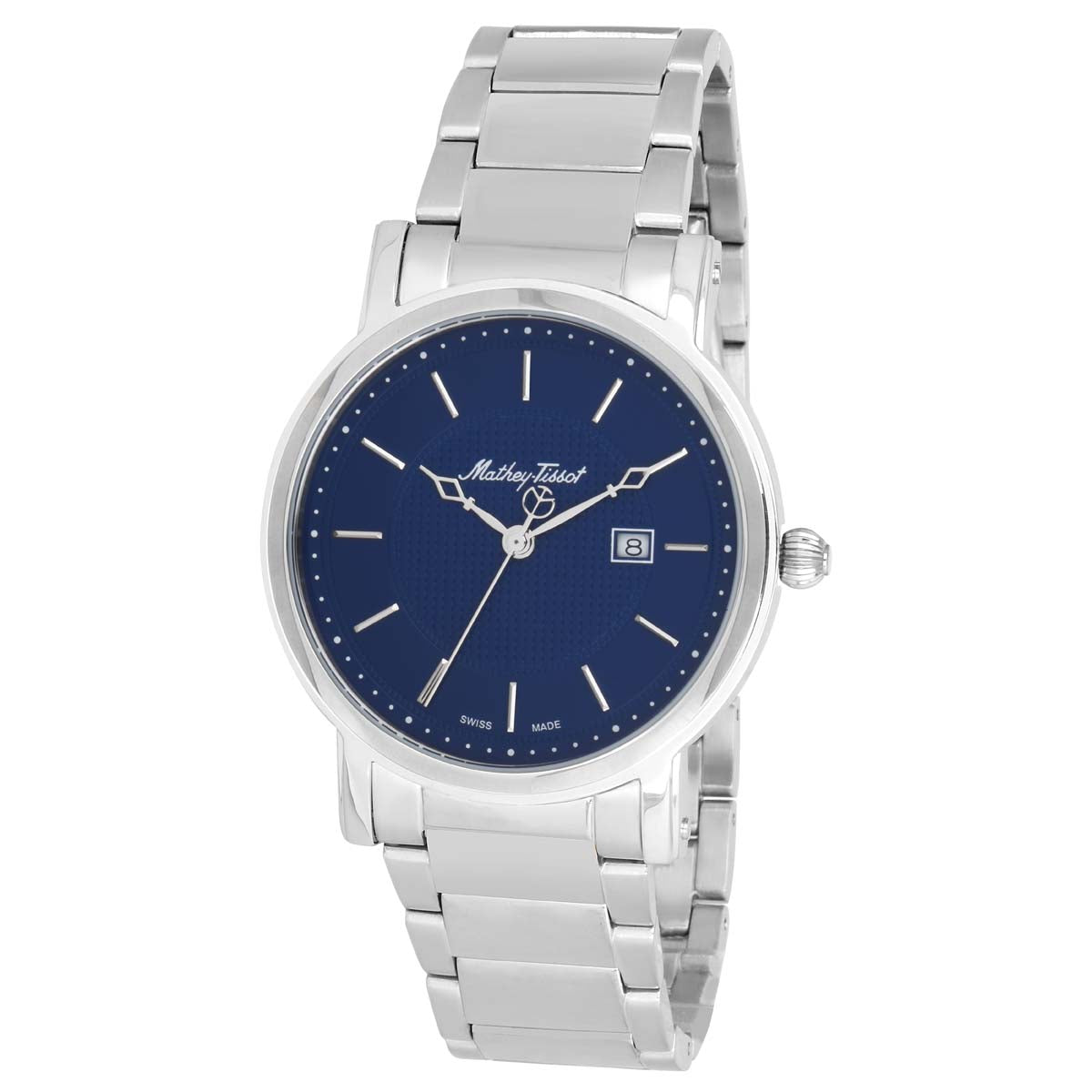 Mathey-Tissot Swiss Made Analog 42 MM Blue Dial Mens Watch-HB611251MABU