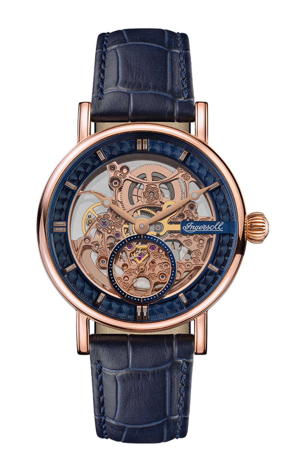 Ingersoll Automatic Blue Skeleton Dial With Lifetime Warranty Analog Watch - For Gents I00407B
