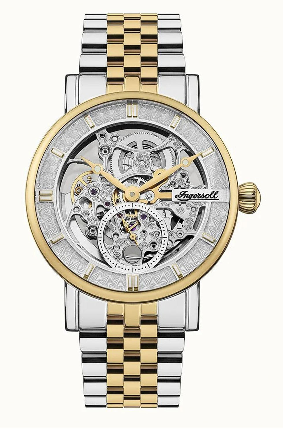 Ingersoll Automatic Silver Dial and Two Tone Bracelet With Lifetime Warranty Analog Watch - For Gents I00414