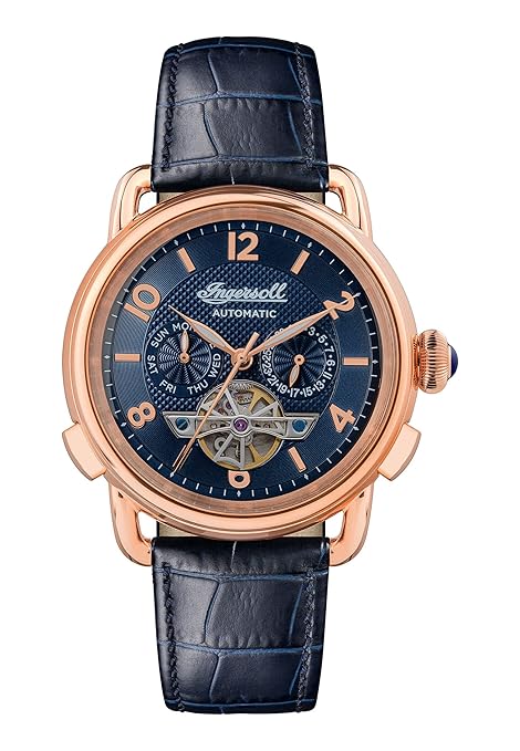 Ingersoll Automatic Analog Blue Dial Leather Strap Mens Watch - I00902B