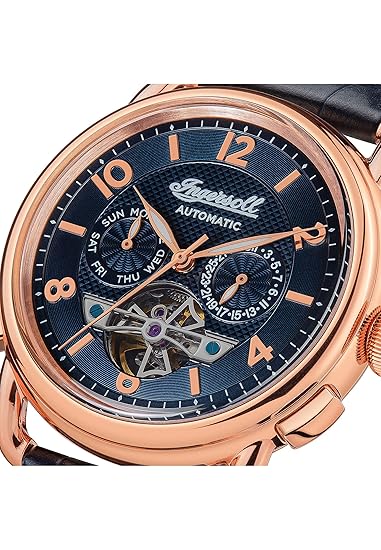 Ingersoll Automatic Analog Blue Dial Leather Strap Mens Watch - I00902B