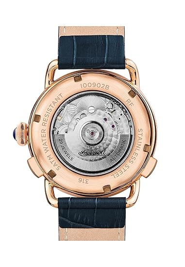 Ingersoll Automatic Analog Blue Dial Leather Strap Mens Watch - I00902B