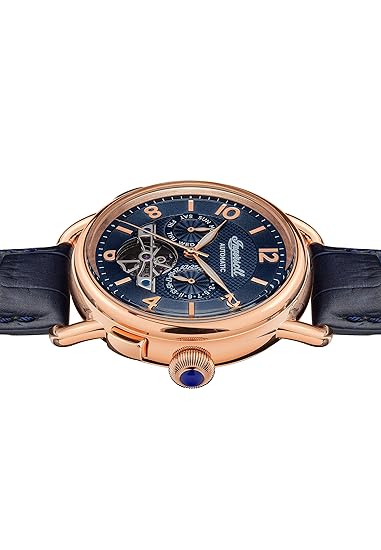 Ingersoll Automatic Analog Blue Dial Leather Strap Mens Watch - I00902B
