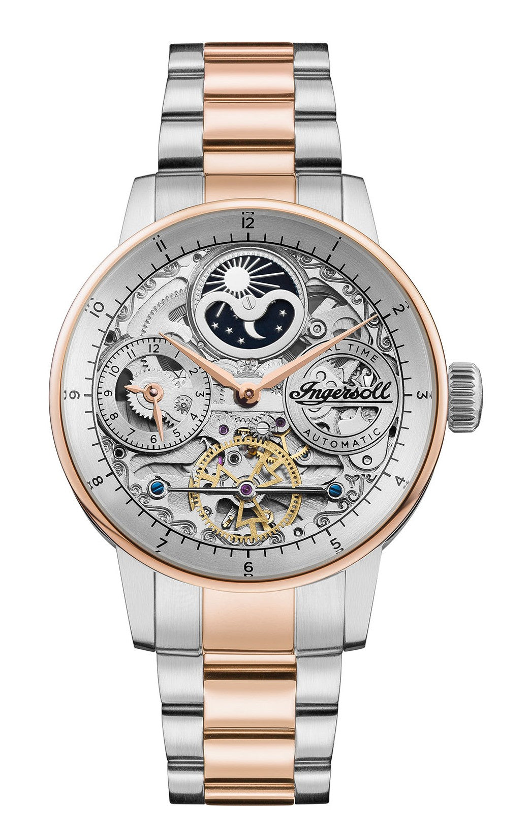 Ingersoll Automatic Silver Skeleton Dial With Lifetime Warranty Analog Watch - For Gents I07706
