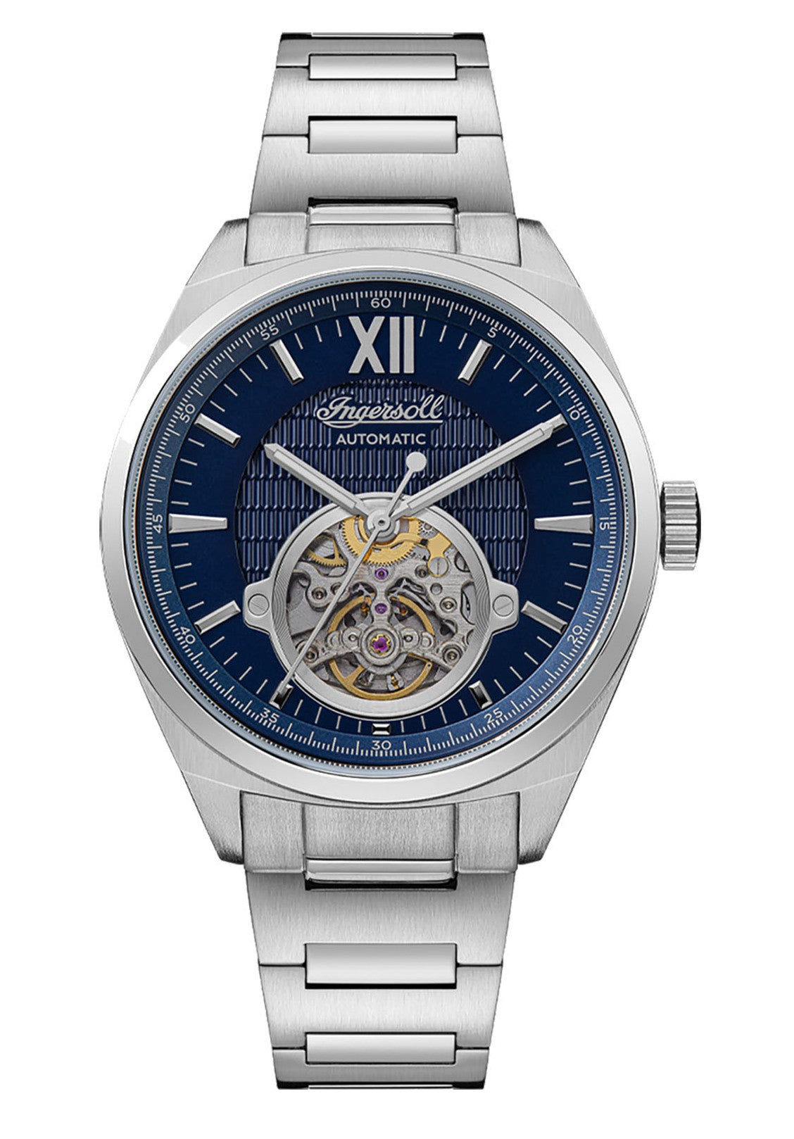 Ingersoll Automatic Blue Dial and Stainless Steel Bracelet With Lifetime Warranty Analog Watch - For Gents I10902B