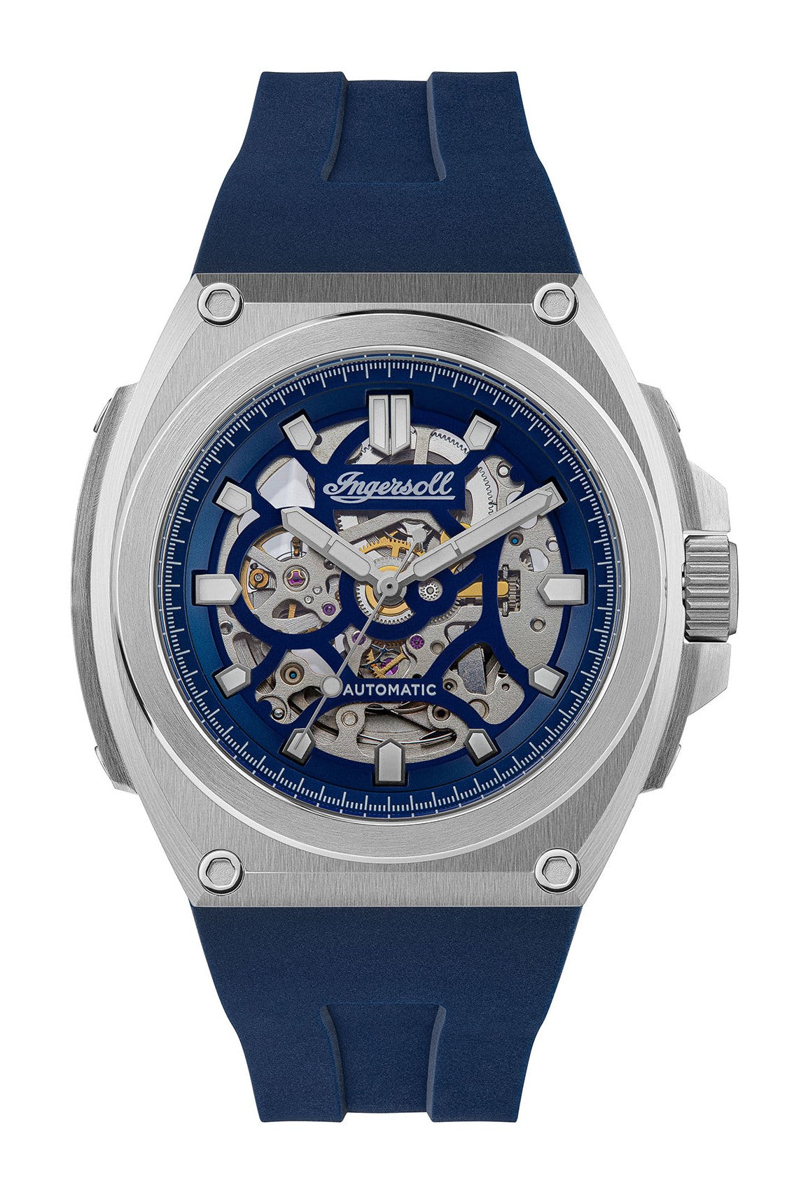 Ingersoll Automatic Blue Dial and a Blue PU Rubber Strap With Lifetime Warranty Analog - For Gents I11704