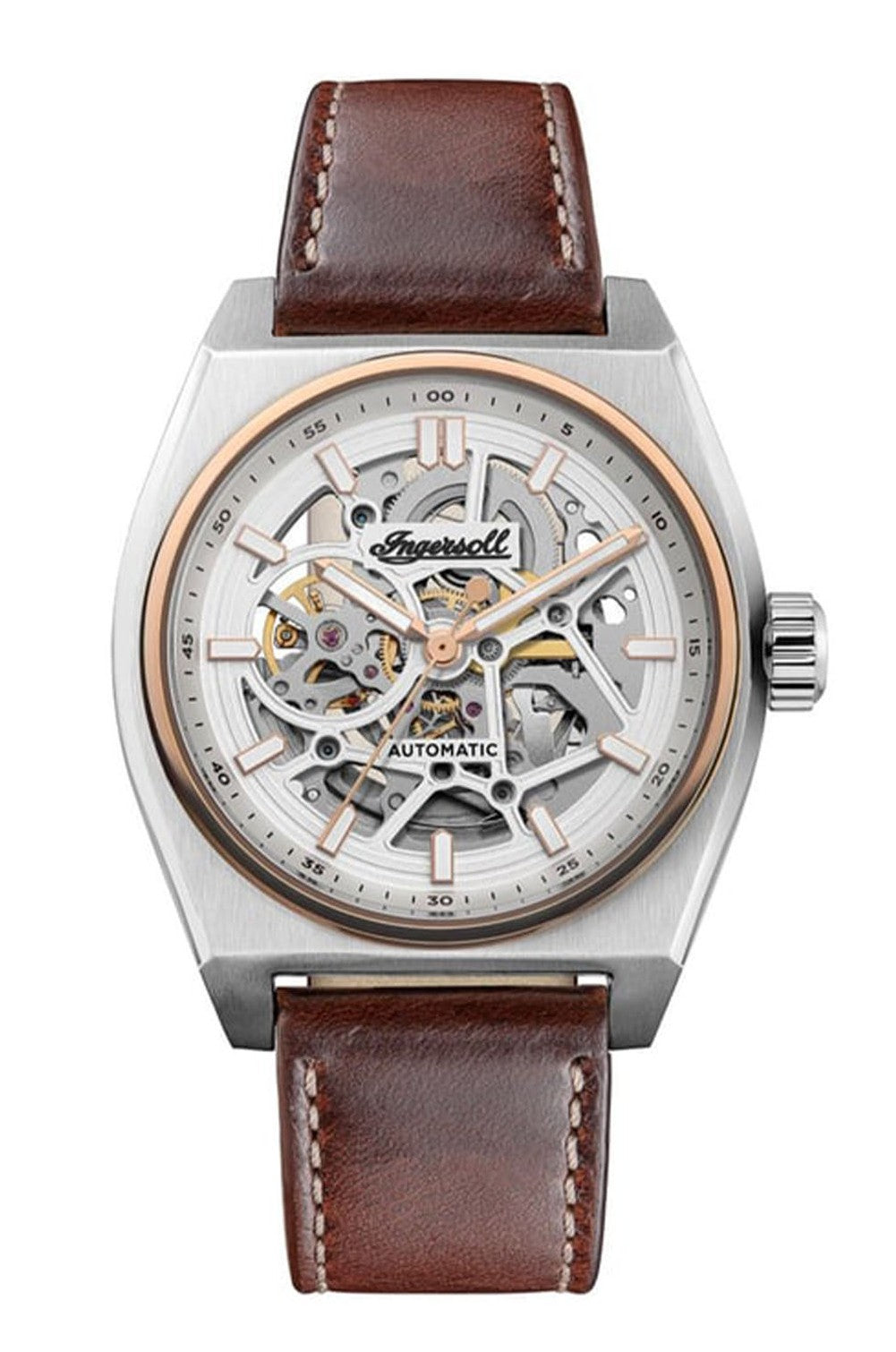 Ingersoll Automatic White Skeleton Dial With Lifetime Warranty Analog Watch - For Gents I14302