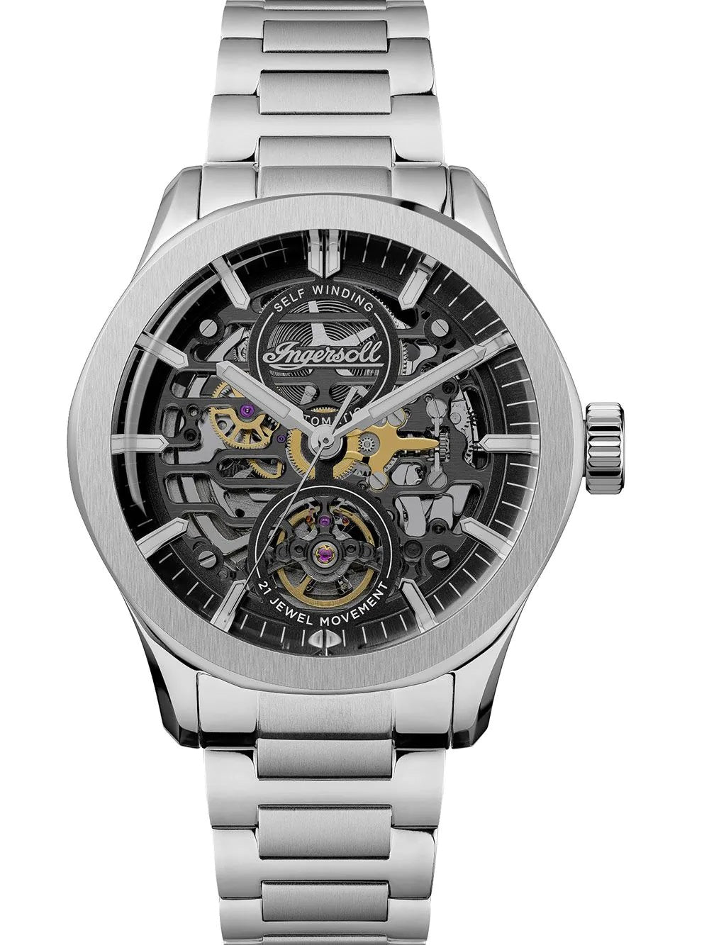 Ingersoll The Bronc Automatic Black Dial With lifetime Warranty Analog Watch - For Gents I16701