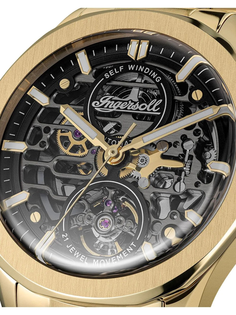 Ingersoll The Bronc Automatic Black Dial With lifetime Warranty Analog Watch - For Gents I16702