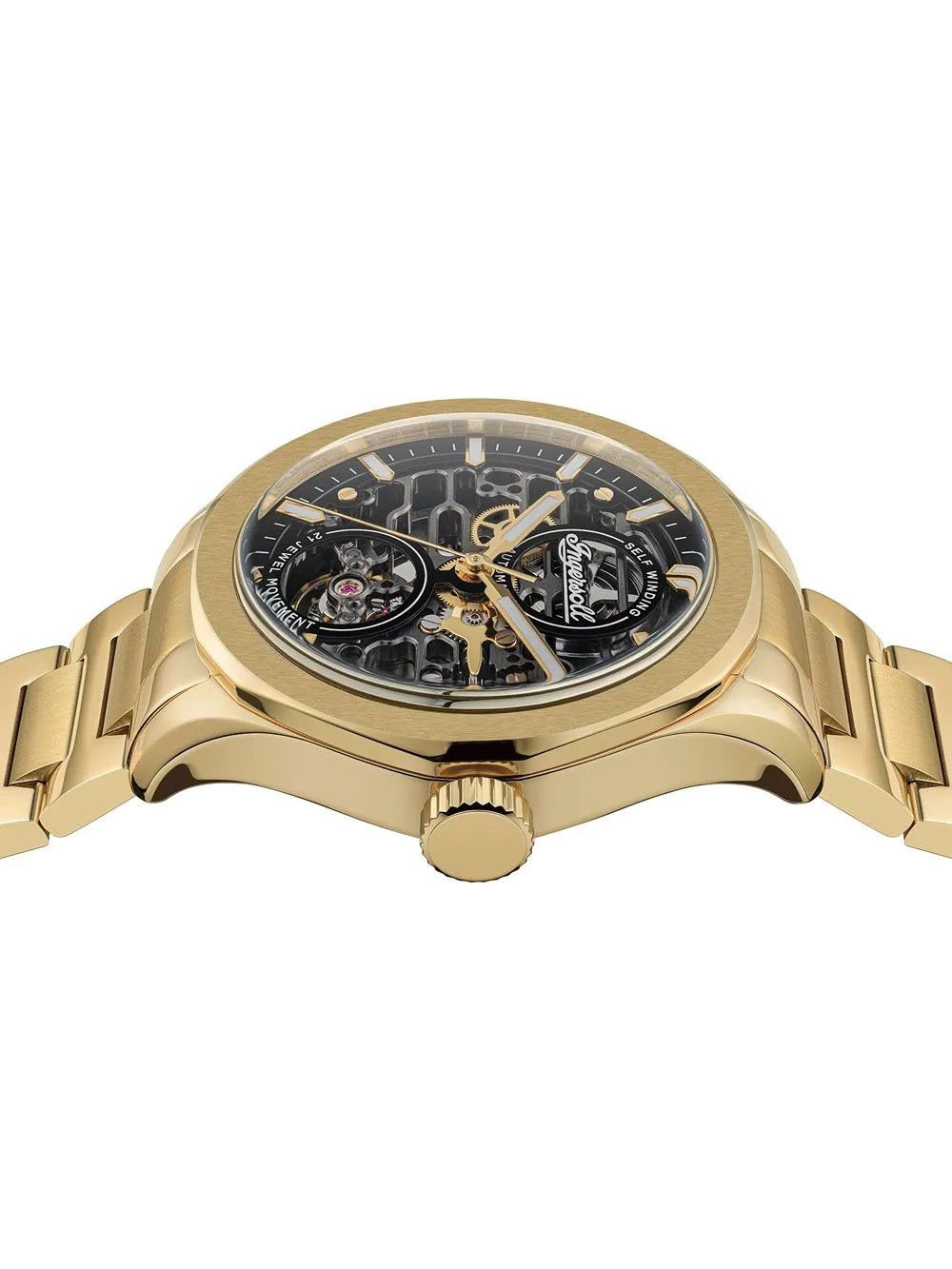 Ingersoll The Bronc Automatic Black Dial With lifetime Warranty Analog Watch - For Gents I16702