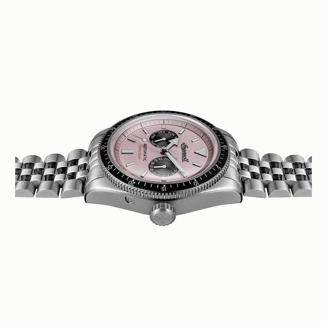 The Outlaw Automatic Pink Dial With lifetime Warranty Analog Watch - For Gents I17201
