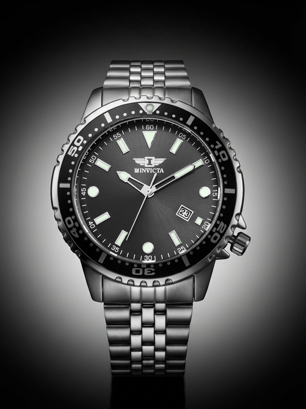 I-By Invicta Quartz Black Dial Analog Watch For Gents - IBI26003