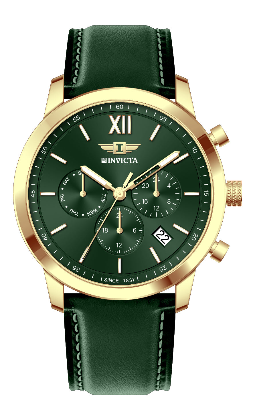 I-By Invicta Quartz Green Dial Analog Watch For Gents - IBI26009