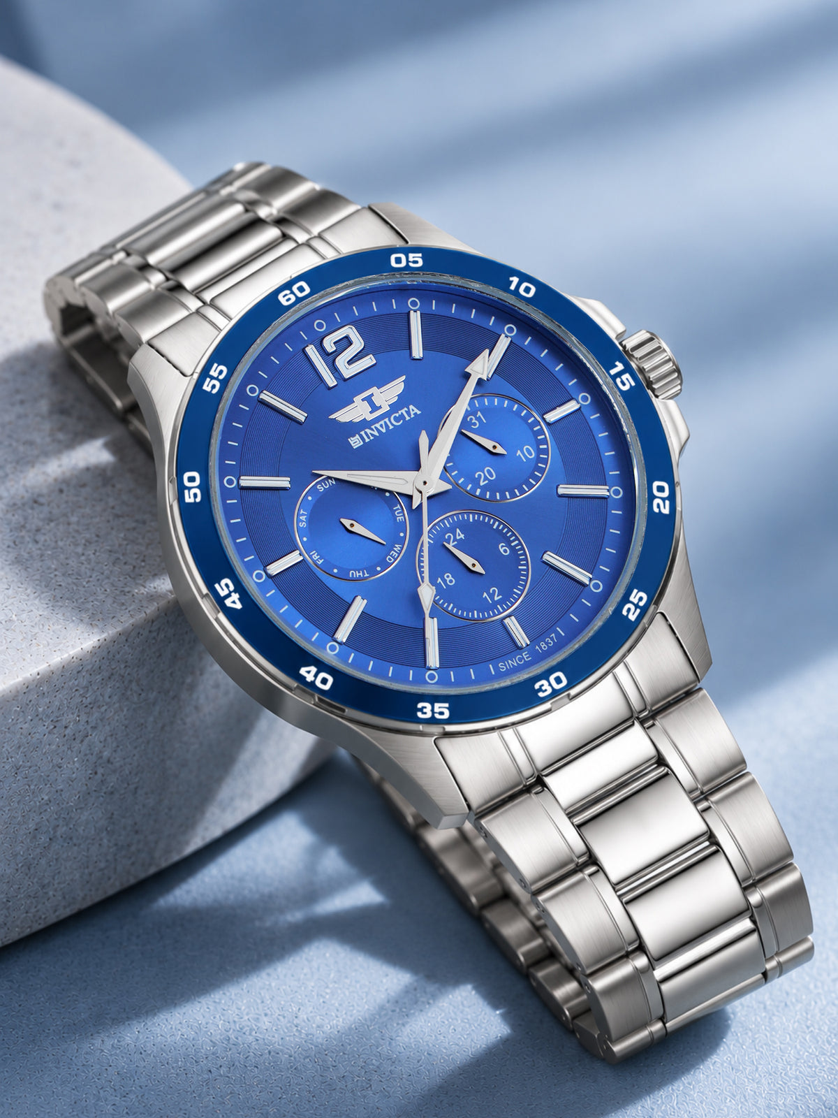 I-By Invicta Quartz Blue Dial Analog Watch For Gents - IBI26023