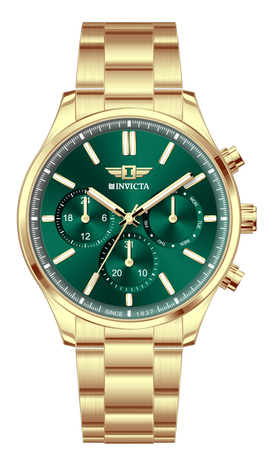 I-By Invicta Quartz Green Dial Analog Watch For Gents - IBI26038