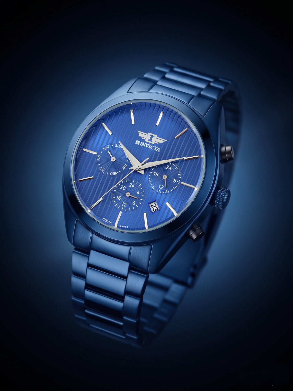 I-By Invicta Quartz Blue Dial Analog Watch For Gents - IBI26067
