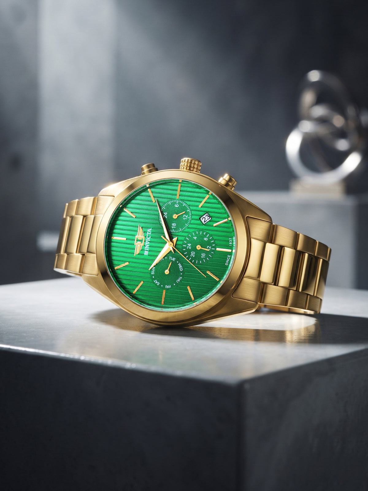 I-By Invicta Quartz Green Dial Analog Watch For Gents - IBI26068