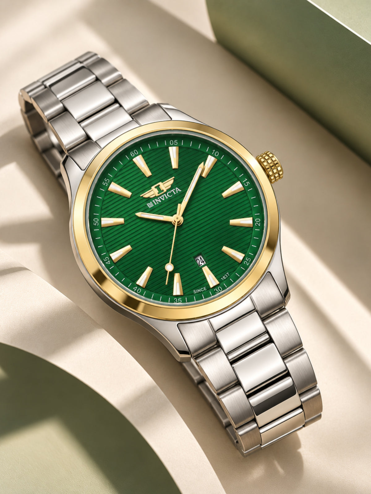 I-By Invicta Quartz Green Dial Analog Watch For Gents - IBI26071