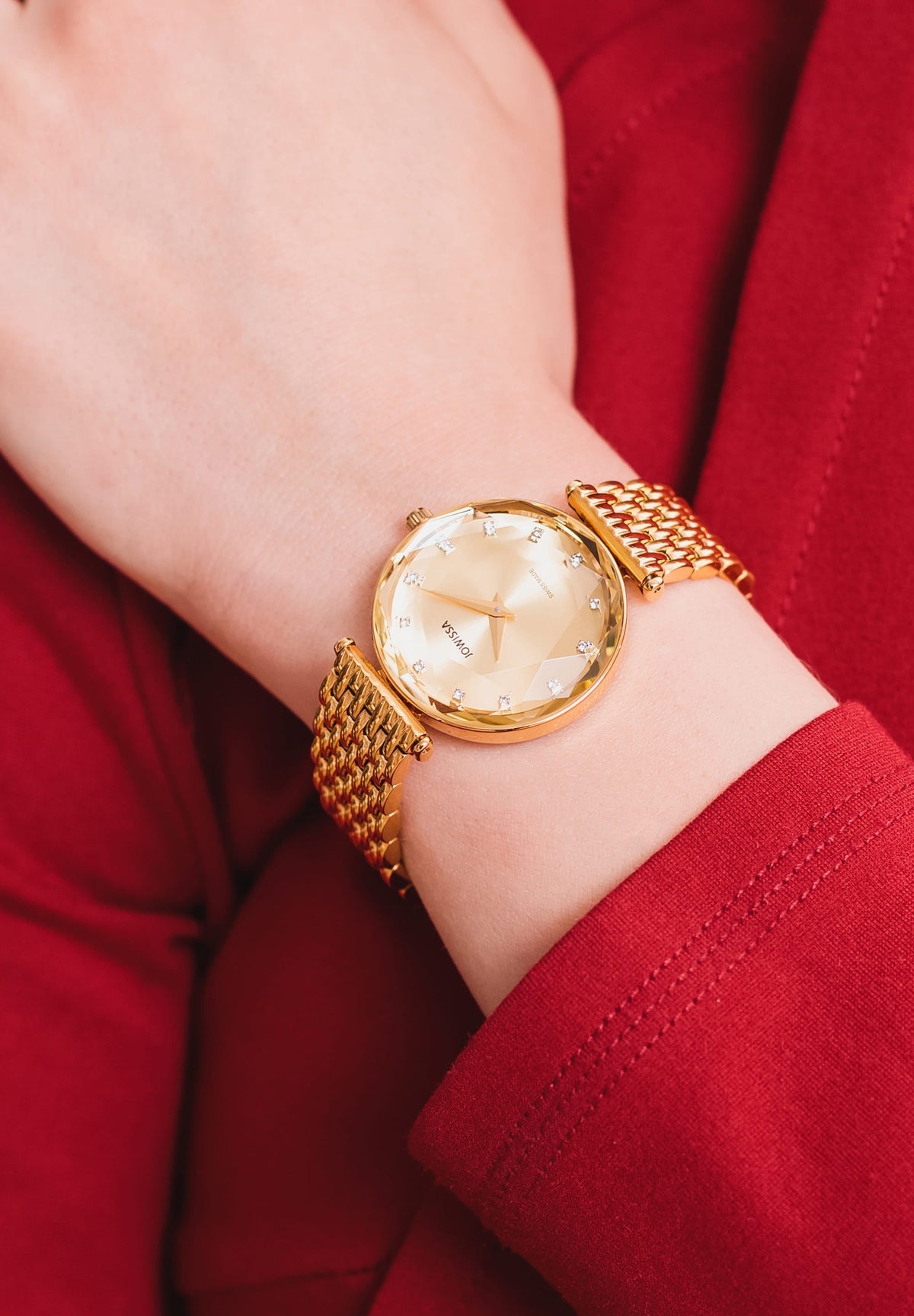 Jowissa Swiss Made Gold Dial Analog Watch For - Ladies J5.841.M