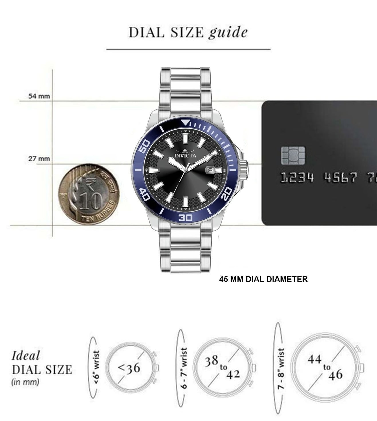 Invicta Analog Black Dial Men&