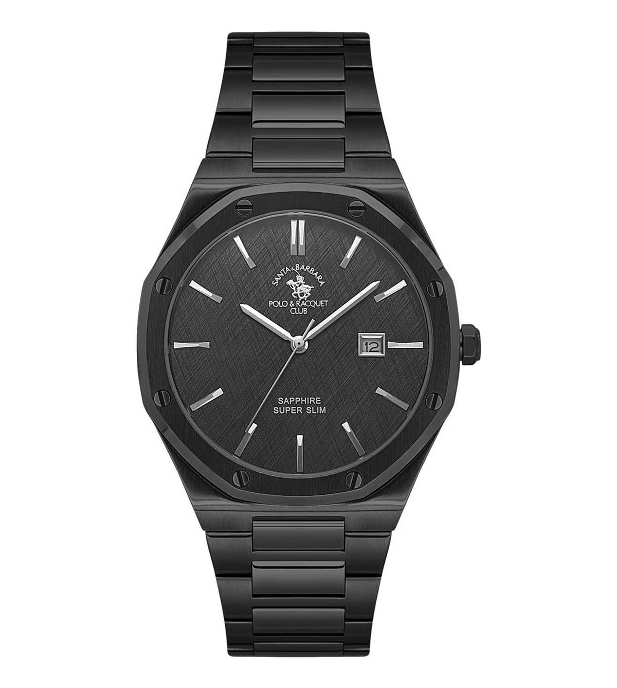 Santa Barbara Polo & Racquet Club Quartz Black Dial Watch For - Gents SB.1.10673-6