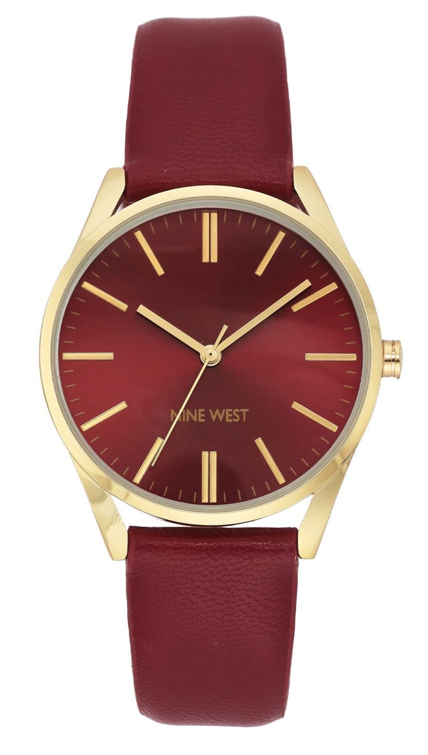 Nine West Burgundy Dial Analog Watch For - Ladies NW-1994GPBY