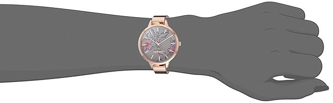 Nine West Grey w/flower pattern Dial Analog Watch For - Ladies NW-2044FLGY