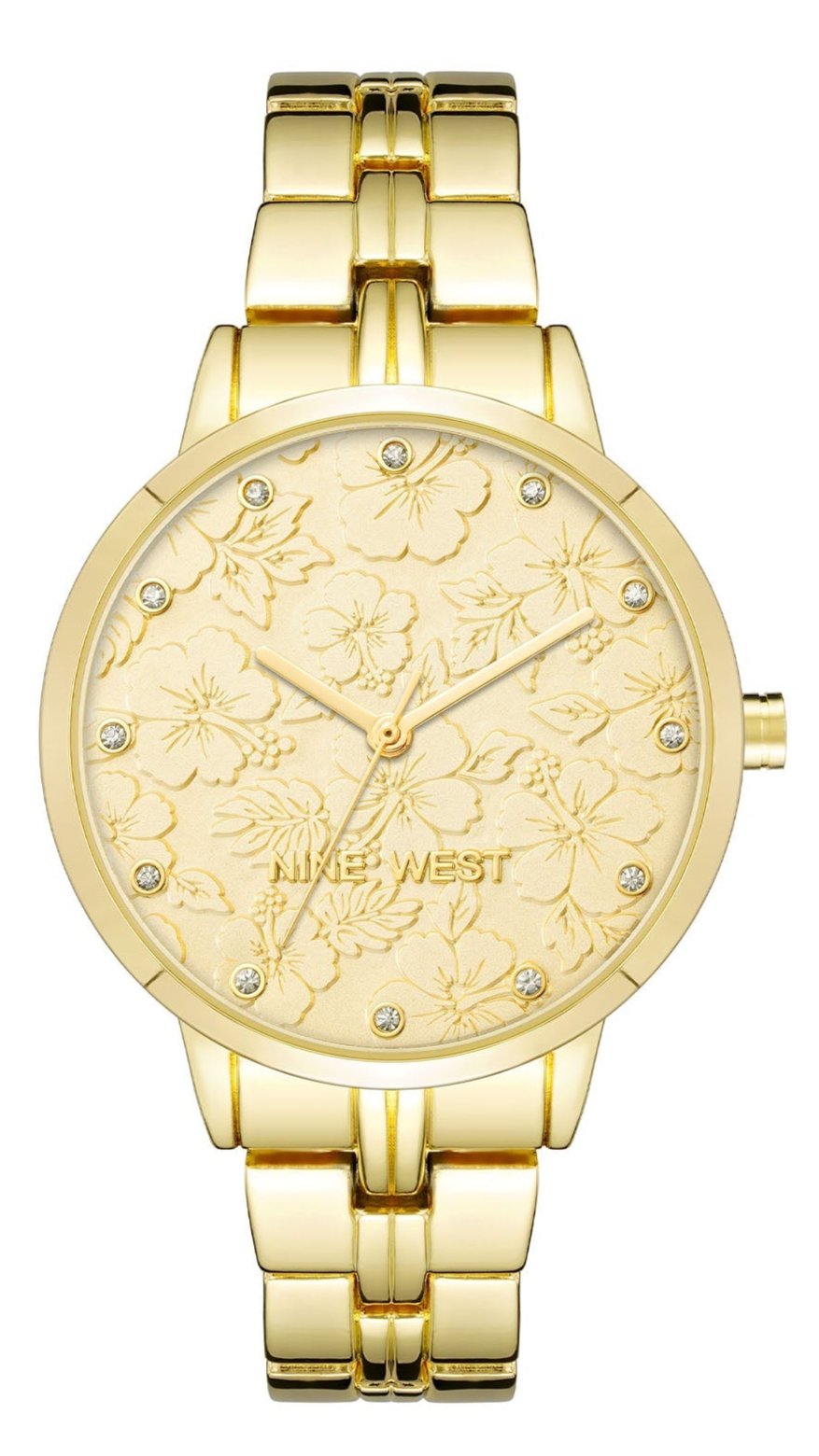 Nine West Gold Dial Analog Watch For - Ladies NW-2646CHGB