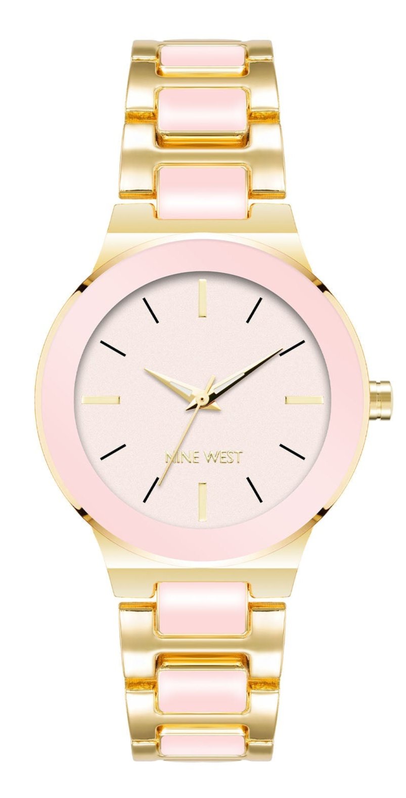 Nine West Pink Dial Analog Watch For - Ladies NW-2908BHGB