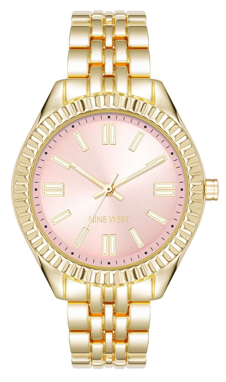 Nine West Pink Dial Analog Watch For - Ladies NW-3052PKGB