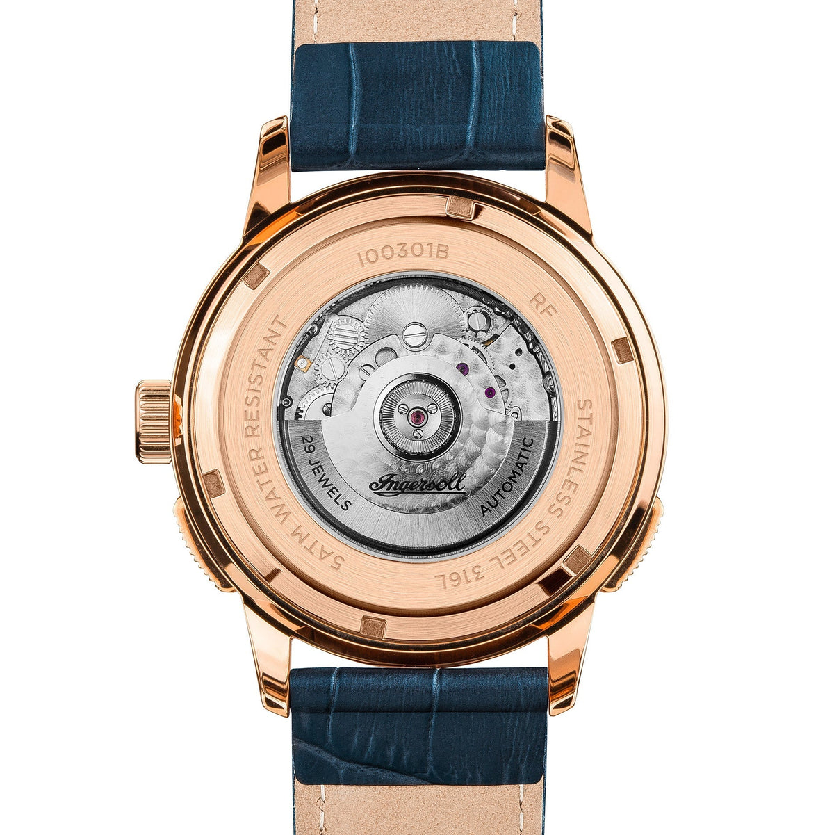 Ingersoll Automatic Blue Dial and Blue Leather Strap With Lifetime Warranty Analog Watch - For Gents I00301B