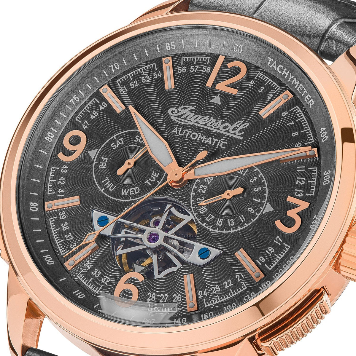 Ingersoll Automatic Black Skeleton Dial With Lifetime Warranty Analog Watch - For Gents I00302B