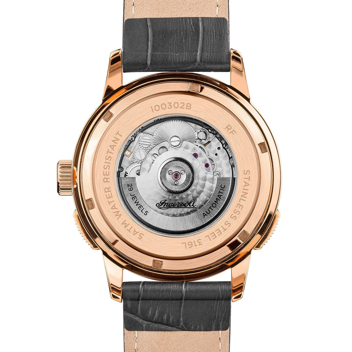 Ingersoll Automatic Black Skeleton Dial With Lifetime Warranty Analog Watch - For Gents I00302B