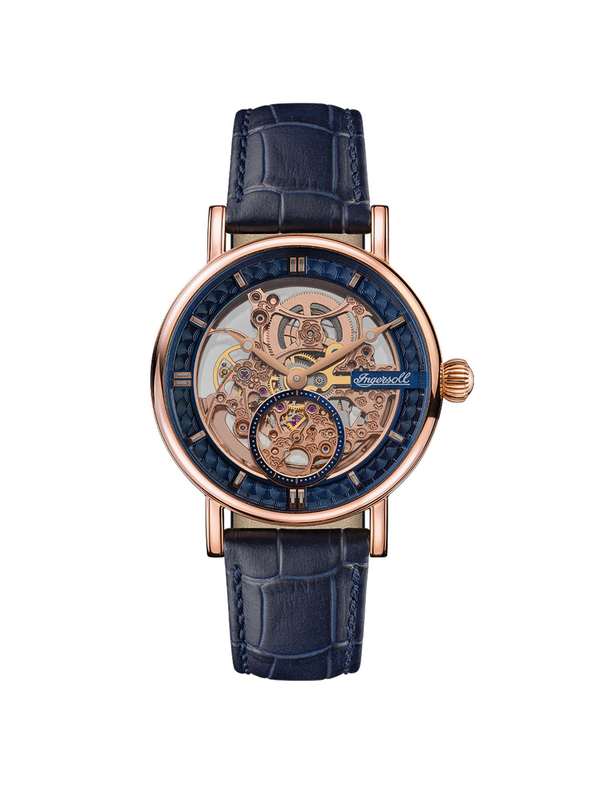 Ingersoll Automatic Blue Skeleton Dial With Lifetime Warranty Analog Watch - For Gents I00407B