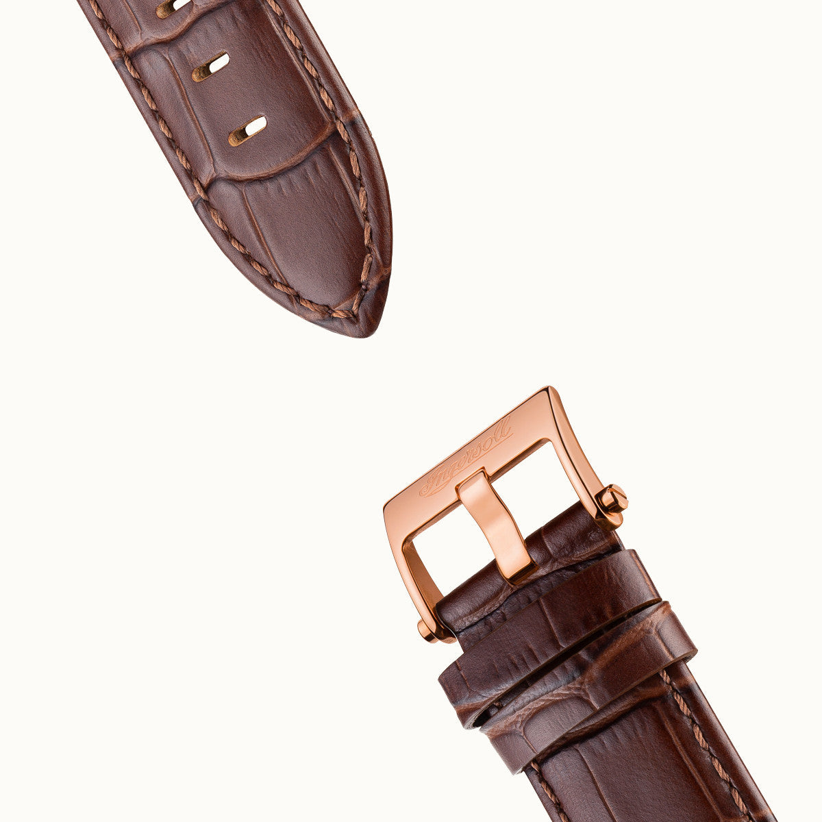 Ingersoll The Michigan Automatic Mens Watch with White Dial and Brown Leather Strap - I01103B
