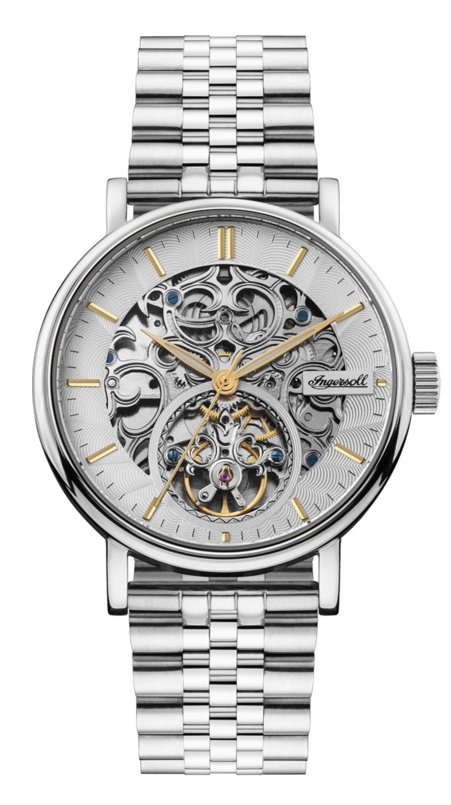 Ingersoll 1892 The Charles Automatic Mens Watch with Silver Skeleton Dial and Stainless Steel Bracelet - I05803B