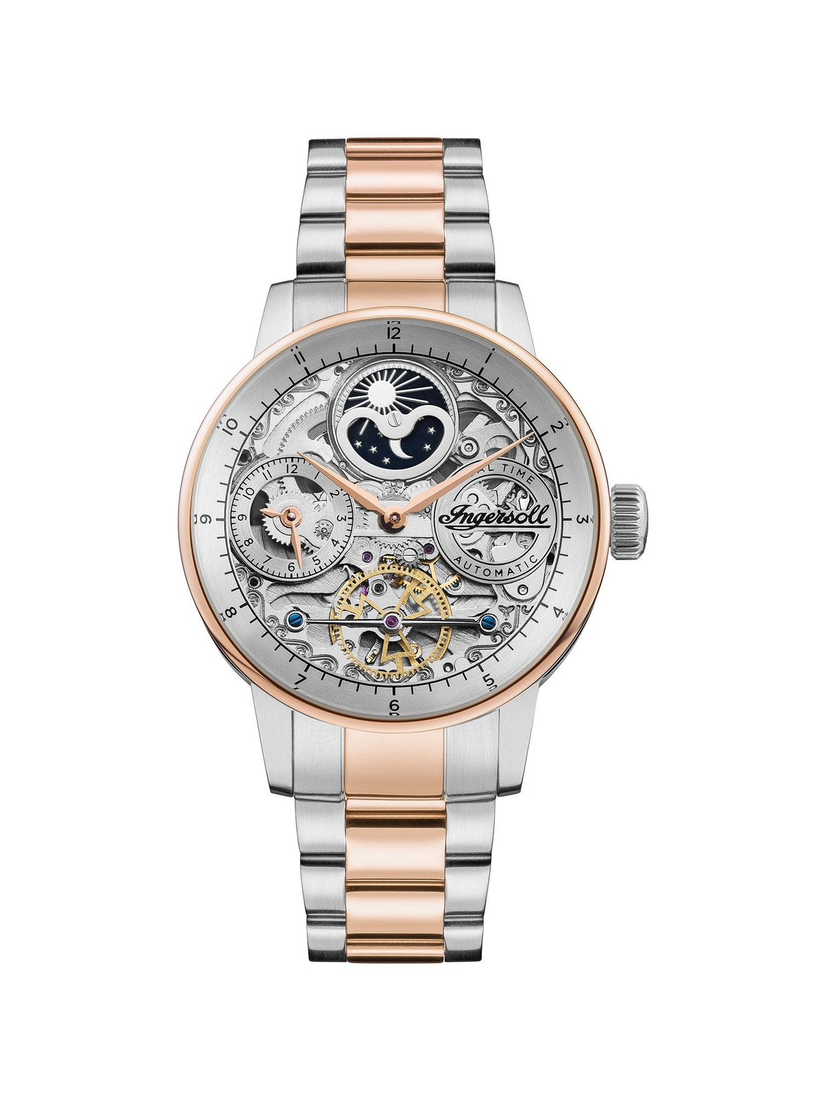 Ingersoll Automatic Silver Skeleton Dial With Lifetime Warranty Analog Watch - For Gents I07706