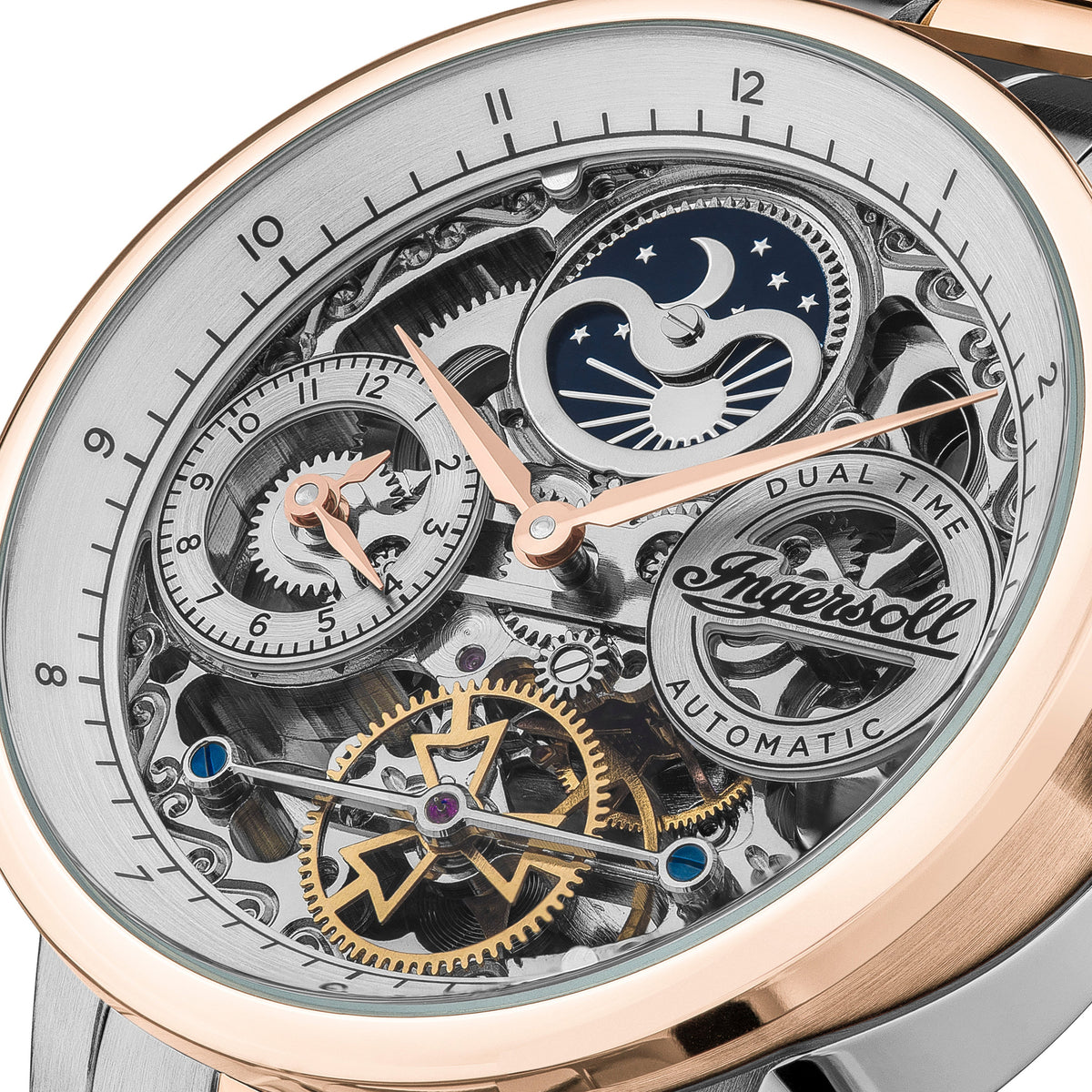 Ingersoll Automatic Silver Skeleton Dial With Lifetime Warranty Analog Watch - For Gents I07706
