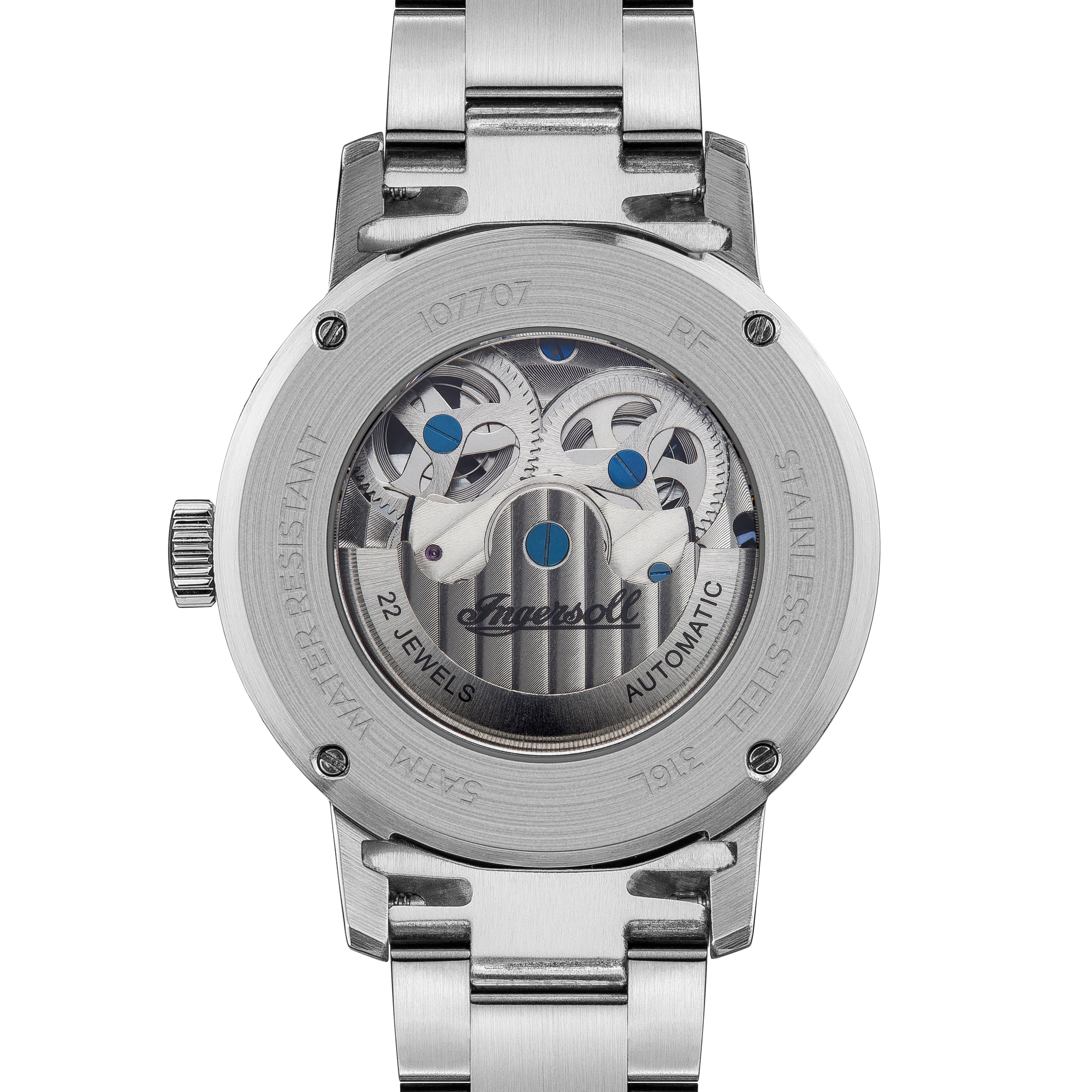 Ingersoll Automatic Blue Skeleton Dial Analog Watch For Gents - I07707