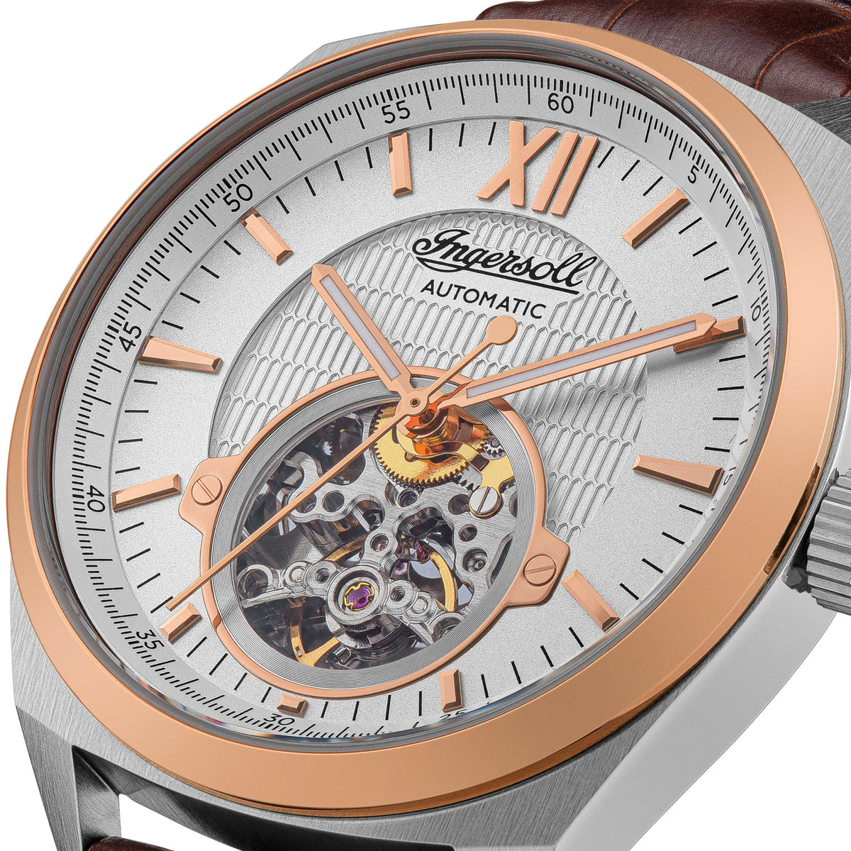 Ingersoll Automatic Silver Skeleton Dial With Lifetime Warranty Analog Watch - For Gents I10901B