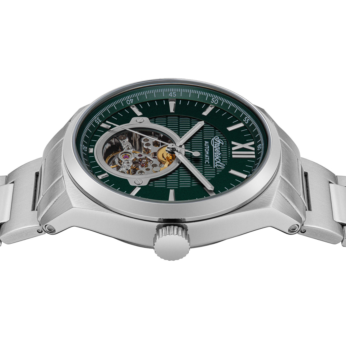 Ingersoll Automatic Green Dial and Stainless Steel Bracelet With Lifetime Warranty Analog Watch - For Gents I10903B
