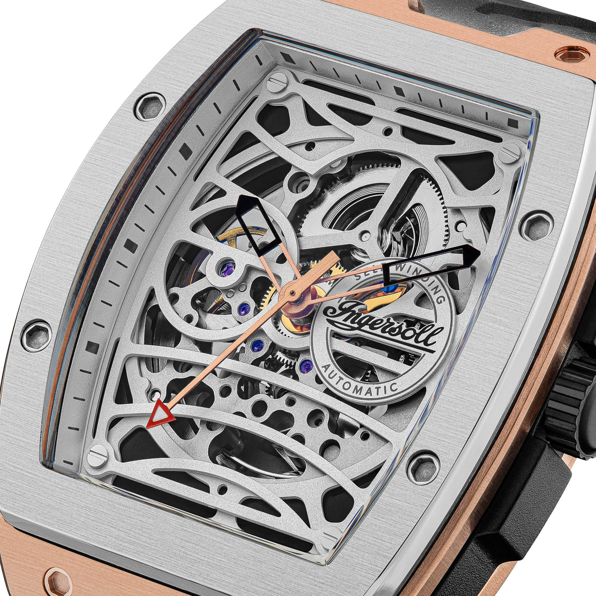 Ingersoll Automatic Silver Skeleton Dial With Lifetime Warranty Analog Watch - For Gents I12302
